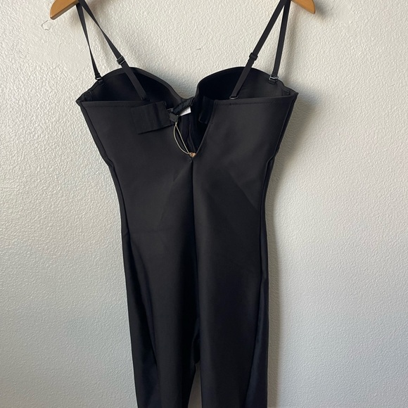 SKIMS BODY CS UNDERWIRE MID THIGH BODYSUIT BD-ONS-9547W Onyx Black Sz L - Picture 3 of 5